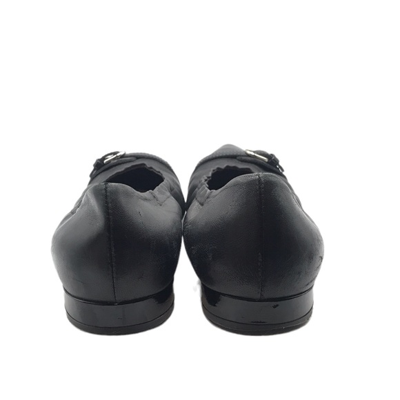 Attilio Giusti Leombruni AGL BLACK PATENT LEATHER Pointed-T Ballet Flats Size 38 - Picture 11 of 12